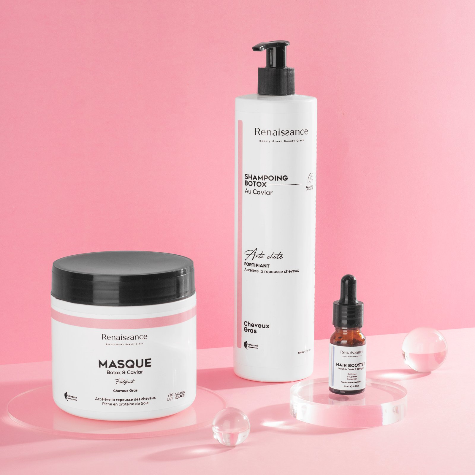 Pack rose masque shampoo hair booster insta renaissance